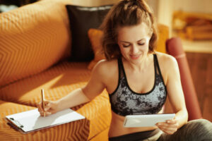 taking fitness notes